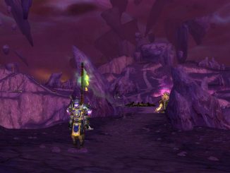 WoW Auge des Sturms PvP Krieger mit Flagge